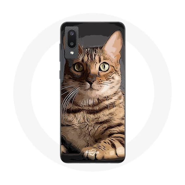 Coque - Samsung - Galaxy A02 - Blød - Sort - Bengal Katterace