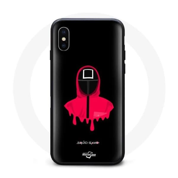 Coque Iphone XS Max Squid Game ansikte fyrkantig