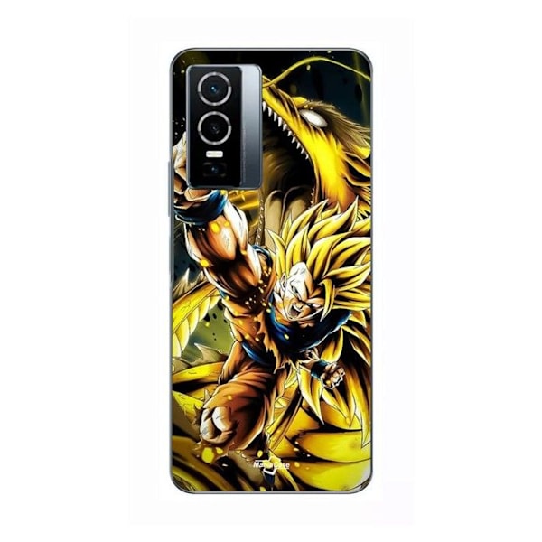 Coque för Vivo Y76 5G Son Goku Super Saiyan SSJ3 Drakattacke Maniacase SVART