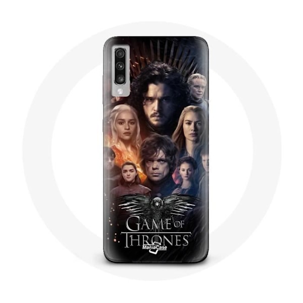 Coque för Samsung Galaxy A50 Game of Thrones Säsong 8 Tronen av järn Crew-logotypaffisch