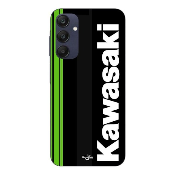 Coque - Maniacase - Samsung Galaxy A25 - Svart - Mjuk - Kawasaki Floride Moto Marseille logotyp