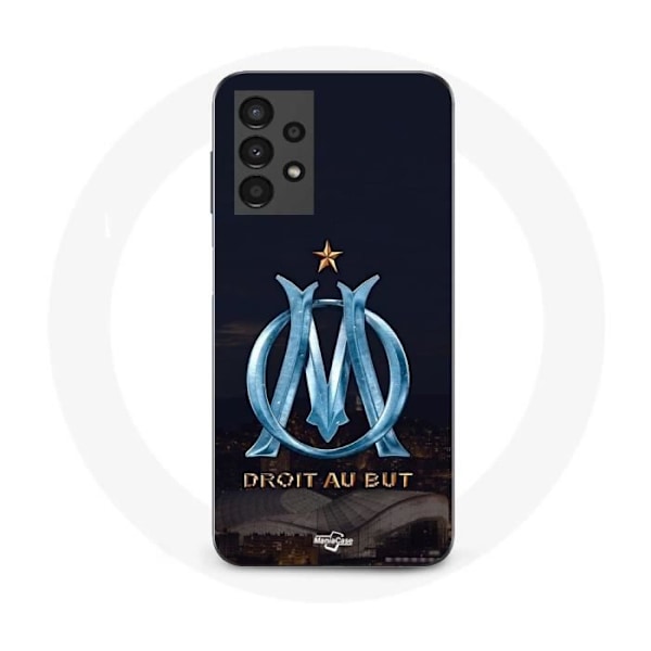 Coque - OM - Galaxy A13 4G - Blå och gyllene logotyp - Mjuk - Daglig skydd Blå, guld