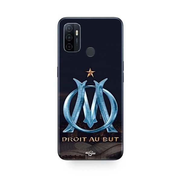 Coque Oppo A32 OM logotyp blå och guld Maniacase