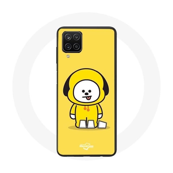 Coque för Samsung Galaxy A12 BTS Bangtan Killar BT21 Chimmy Jimin Gul Bakgrund