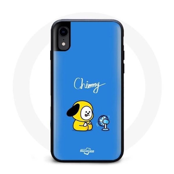 Fodral för Iphone XR Bangtan BTS BT21 Chimmy Jimin Blå Bakgrund