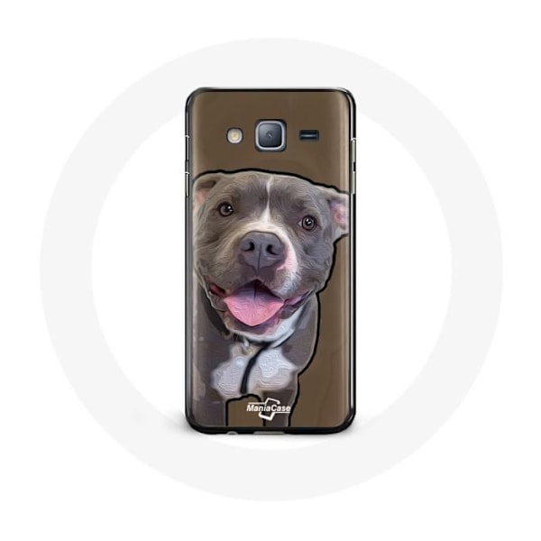 Skydd för Samsung Galaxy A3 Vit grå Pitbull hund