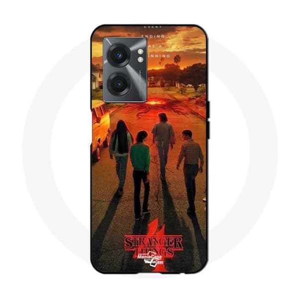 Coque - Maniacase - Realme V23 - Sort - Blød - Stranger Things sæson 4