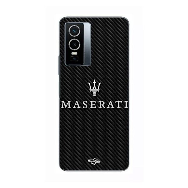 Coque För Vivo Y76 5G MASERTATI VIT KOLLE CARBONNE Maniacase SVART