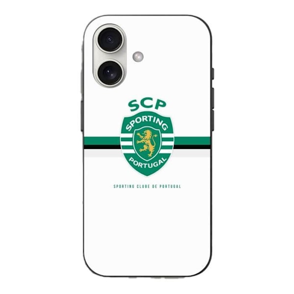 Iphone 16 Plus skal SC Sporting Portugal vit bakgrund