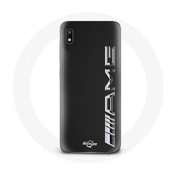 Coque för Samsung Galaxy A10 Amg Logotyp Kolfibertextur
