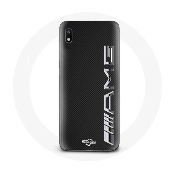 Coque pour Samsung Galaxy A10 Amg Logo Carbone Texture