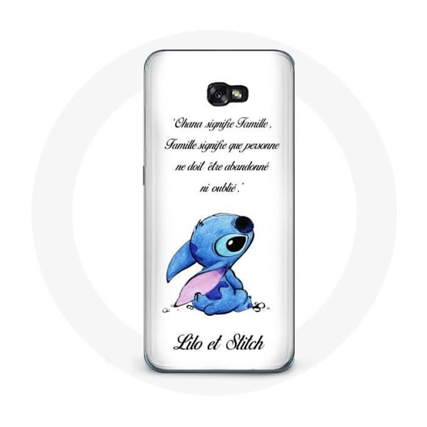 Coque för Samsung Galaxy A5 Lilo och Stitch Ohana Citat Vit