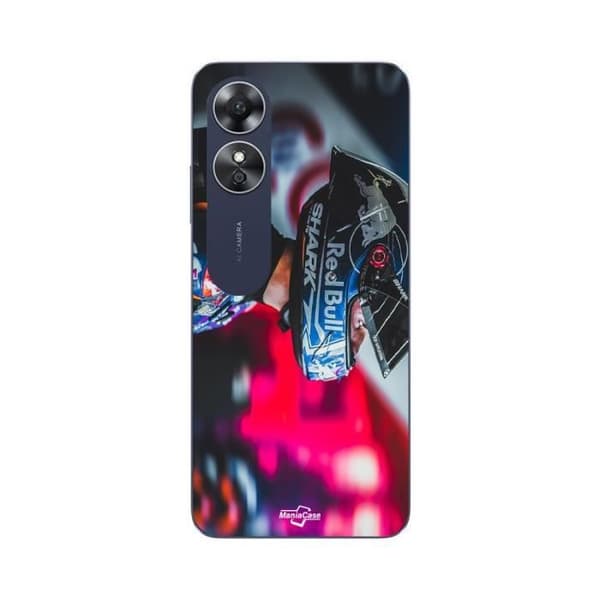 Cover - MANIACASE - Oppo A17 - MOTO GP - Blød - Sort