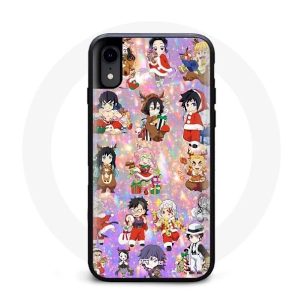 Coque för Iphone X - Demon Slayer - God Jul - Mjuk - Skydd - Svart