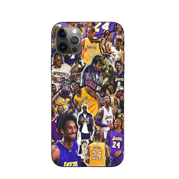 Coque Maniacase för Iphone 12 Pro kobe bryant alla generationer mästare NBA svart