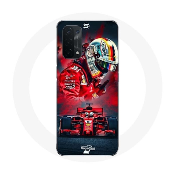 Coque för Oppo A74 5G Formule 1 Sebastian Vettel F1-förare Röd
