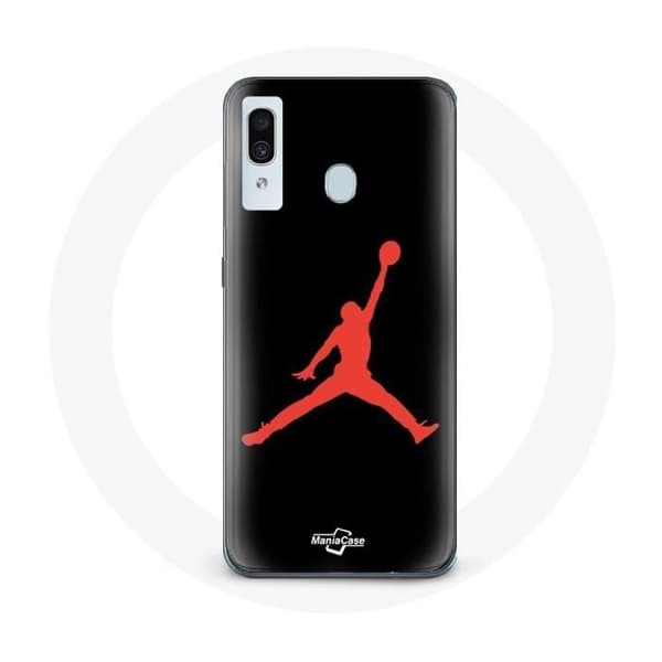 Cover til Samsung Galaxy A20e Michael Jordan Logo Rød