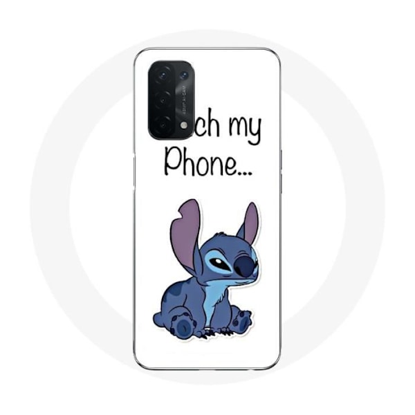 Coque för Oppo A54 5G Lilo och Stitch söt Vit bakgrund