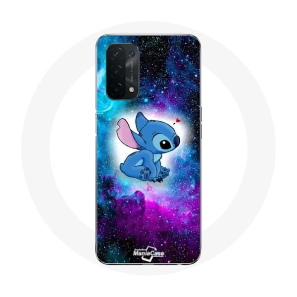 Coque för Oppo A74 5G Stitch Ohana Citat Färgglad - Maniacase