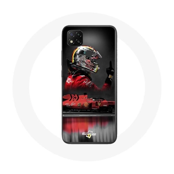Coque Xiaomi Redmi 9C Formel 1 Sebastian Vettel F1-förare Röd