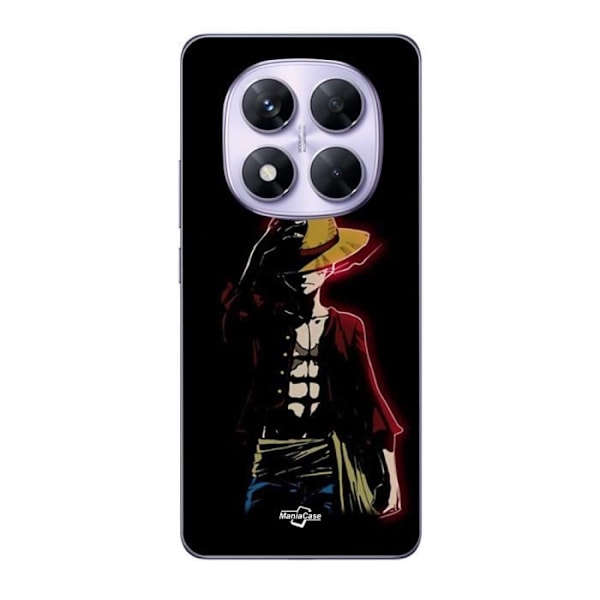 Telefonfodral - Maniacase - Xiaomi Redmi Note 14 Pro 5G - Mjuk - Svart - Manga Anime Luffy Svart