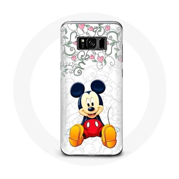 Coque för Samsung Galaxy S8 plus Mickey Mouse Blommor Hjärtan