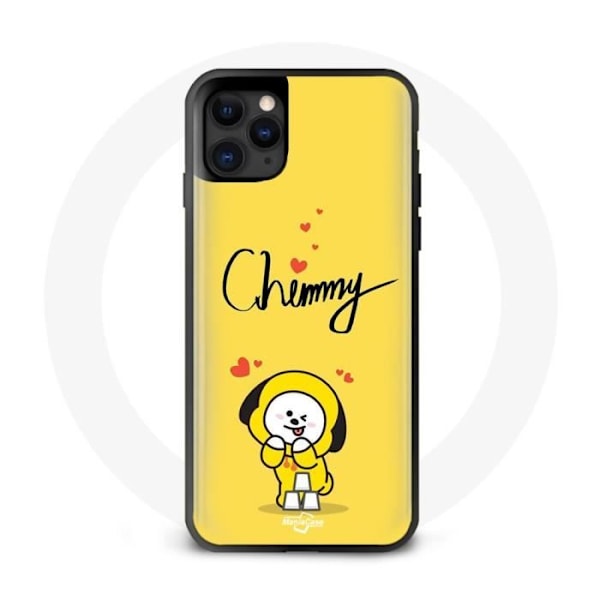 Skal för Iphone 11 BTS Bangtan Killar BT21 Chimmy av Jimin Gul Bakgrund
