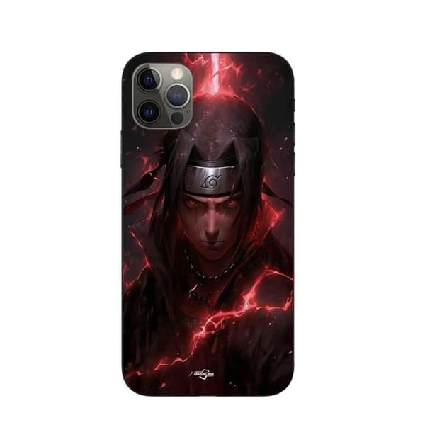 Coque Maniacase iPhone 14 Pro Max itachi uchiwa anime 3D fanart