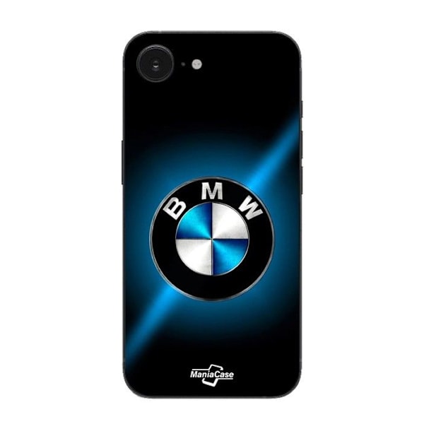 Coque Maniacase För Iphone 16E BMW-logotyp svart och blå glansig Svart
