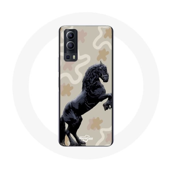 Coque - Frison - Vivo Y72 - Svart - Mjuk - Syntetiskt skydd Svart
