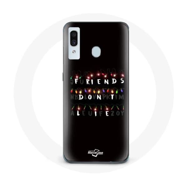 Coque - Samsung - Galaxy A20e - Souple - Noir - Stranger Things - Hyvää Joulua