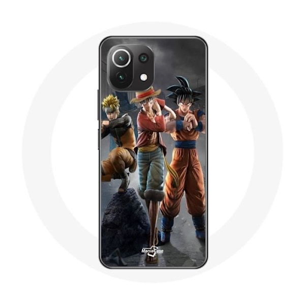 Skydd för Xiaomi Mi 11 Lite Sangoku naruto Luffy one piece Dragon Ball z 3D Anime manga