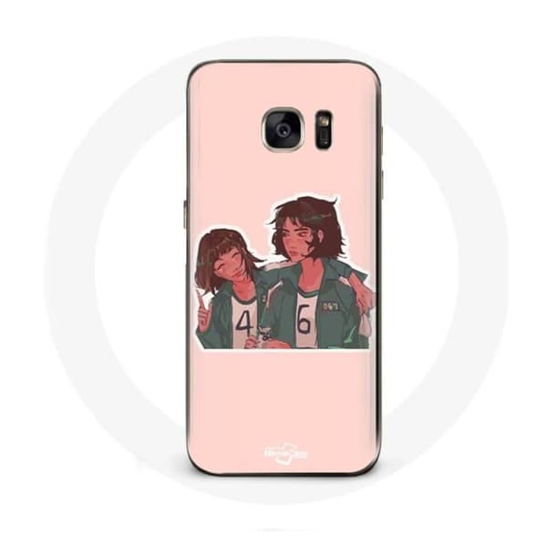 Coque - MANIACASE - Samsung Galaxy S6 Edge - Blød - Rosa - Squid Game
