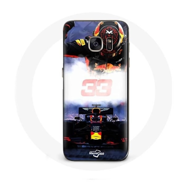Coque för Samsung Galaxy S6 edge Formel 1 Max Verstappen F1-förare svart röd och gul