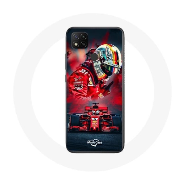 Coque - Formel 1 - Xiaomi Redmi 9C - Röd - Sebastian Vettel - Styv Röd