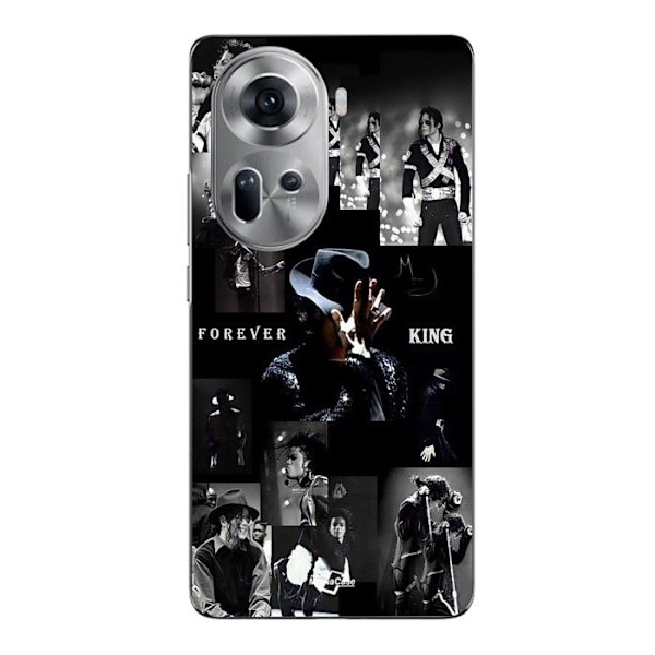 Telefonhölje - Maniacase - Oppo Reno 11 5G - Silikon - Michael Jackson Forever King - Mjuk Svart