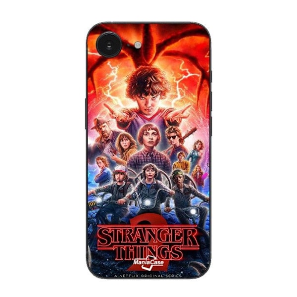 Coque Maniacase för Iphone 16E Stranger Things säsong 2 Svart