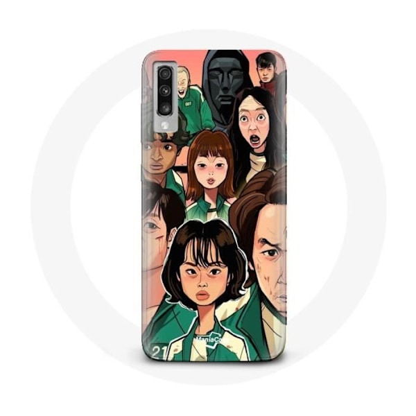 Coque för Samsung Galaxy A70 Squid Game Affisch karaktärer Fanart