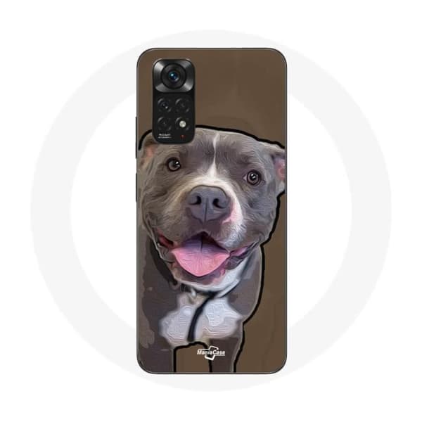 Coque - Redmi - Note 11 Pro 5G - Pitbull Hund - Hvid og grå - Blød og dekorativ Vit grå
