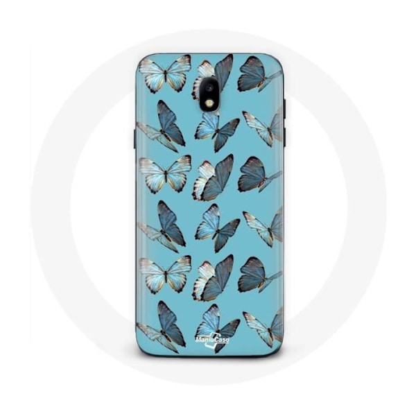 Coque för Samsung Galaxy J5 2017 Fjärilar Blå bakgrund