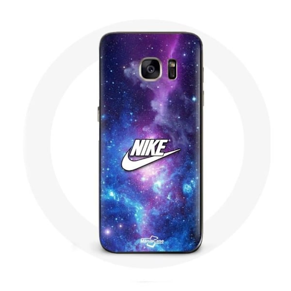 Coque - Nike - Samsung Galaxy S7 Edge - Vit logotyp - Mjuk - Unisex Vit, Färgrik Rymd