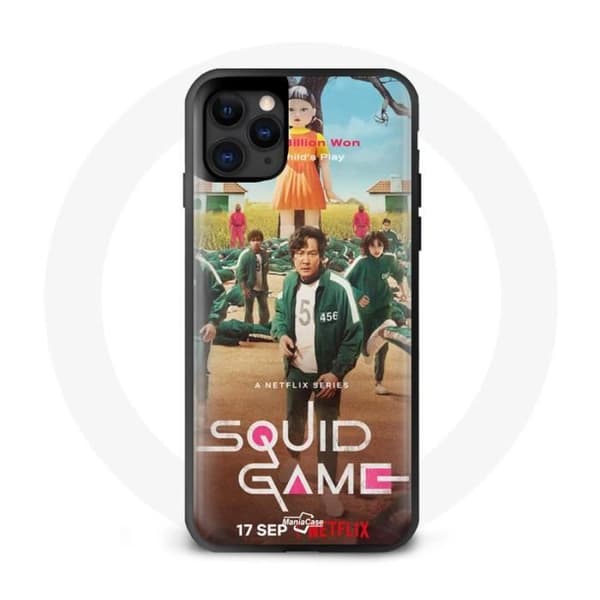 Coque - maniacase - iPhone 12 Mini - Squid Game - Blød - Beskyttelse og dekoration Svart