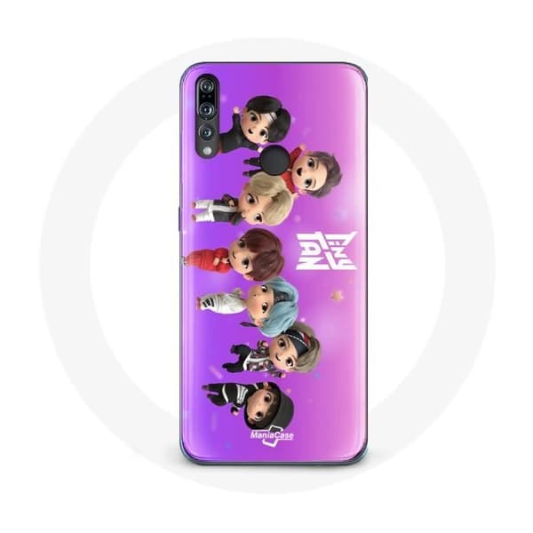 Cover til Huawei P30 Lite - BTS - TinyTAN - Blødt Silikone - Lilla - Beskyttelse Svart