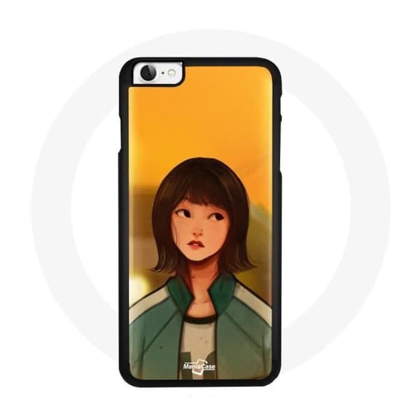 Telefoncover - Maniacase - iPhone 4 - Design Squid Game - Blød - Sort