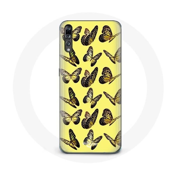 Coque - Huawei - P20 - Flexibel - Gul - Fjärilar Gul