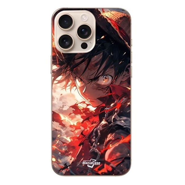 Coque iPhone 16 Pro One Piece Luffy argig konst manga anime kopia Maniacase