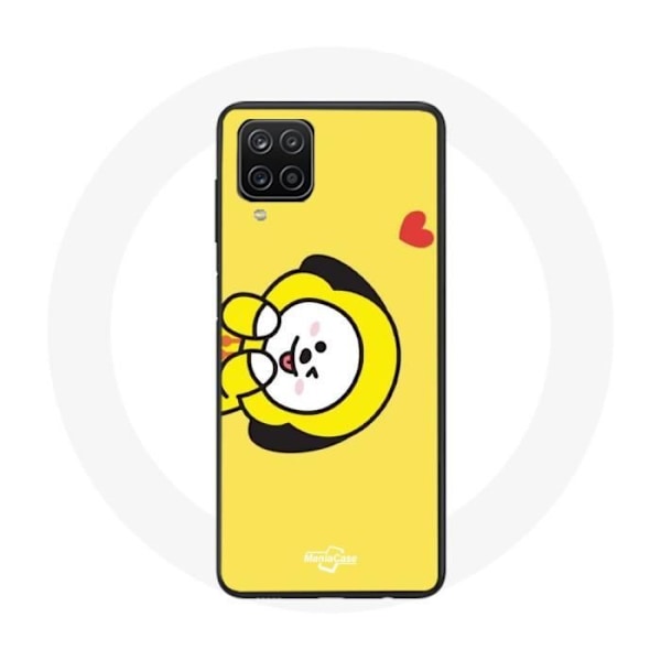 Coque för Samsung Galaxy A12 Bangtan BTS BT21 Chimmy Jimin Gul Bakgrund