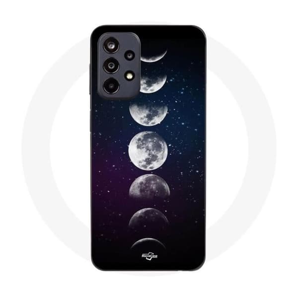 Coque - Maniacase - Samsung Galaxy A32 4G - Blød - Sort - Måne og stjerner