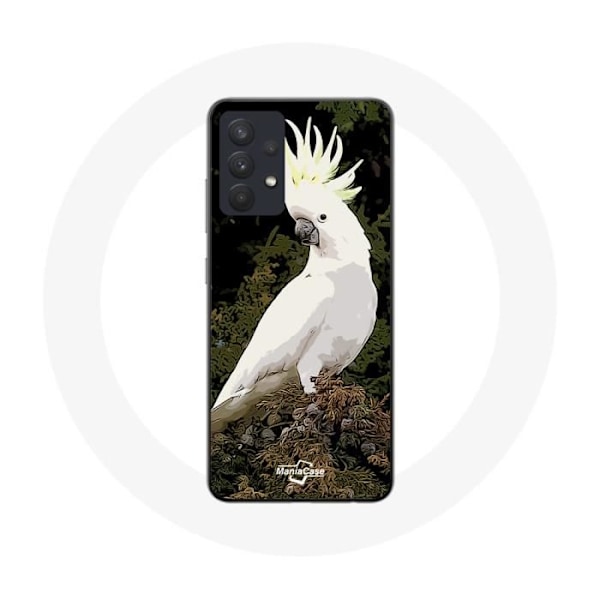 Skal för Samsung Galaxy A13 4G / A13 4G Lite Cacatoes Papegojor Vita på trädet