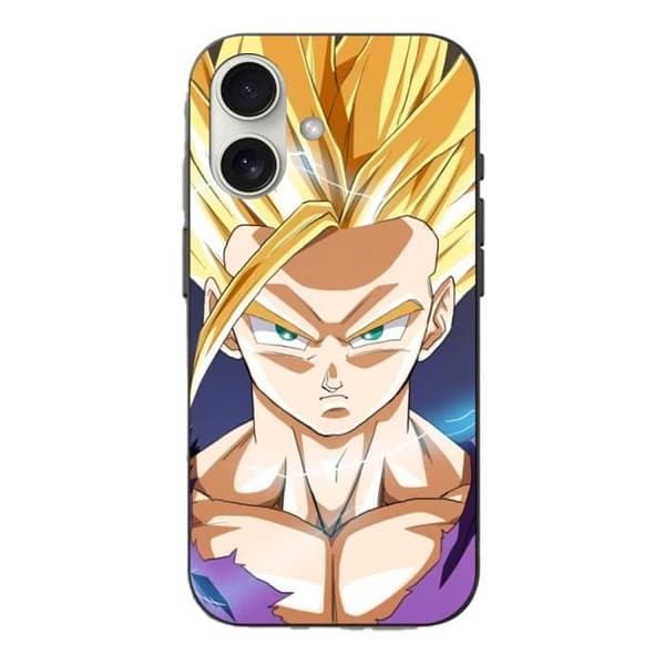 Coque - Dragon Ball Z - Iphone 16 - Blød - Sort - Blond hår